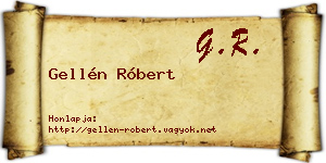 Gellén Róbert névjegykártya