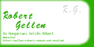 robert gellen business card
